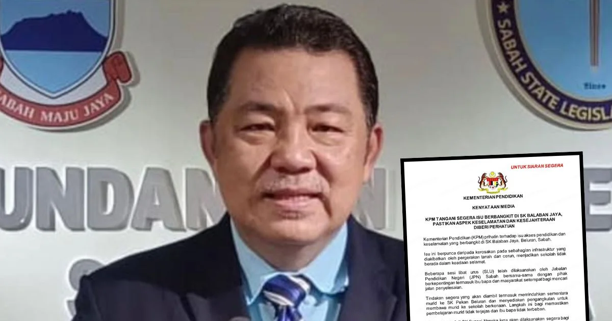 THAM YUN FOOK: KENYATAAN BALAS KEPADA KEMENTERIAN PENDIDIKAN MALAYSIA BERHUBUNG ISU PENYURAIAN MURID SK BALABAN JAYA BELURAN.