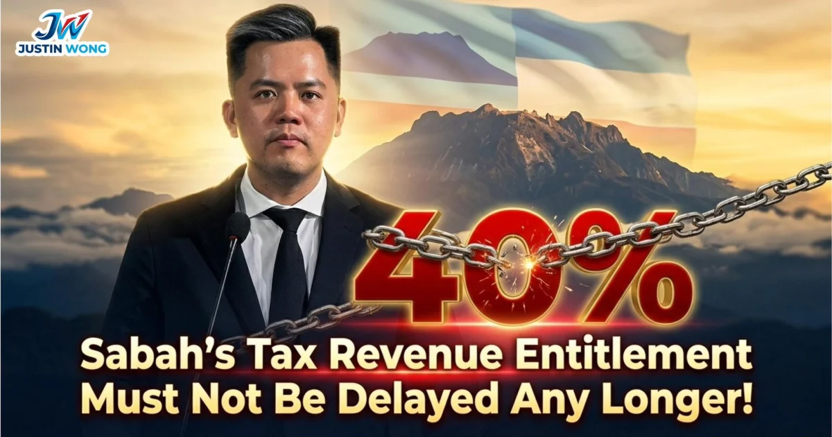 Justin Wong Gesa Hentikan Alasan Teknikal, Tuntut Hak 40% Sabah Segera