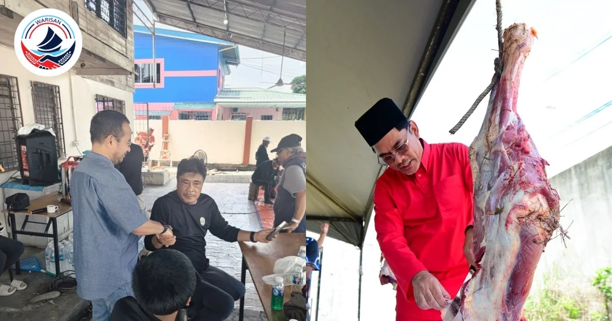 AZHAR MATUSIN DAN AZIS JAMMAN HAYATI SEMANGAT AIDILADHA BERSAMA MASYARAKAT