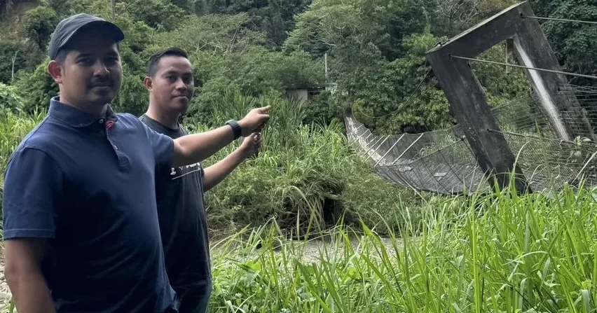 WIRA WARISAN GESA TINDAKAN SEGERA BAIKI JAMBATAN GANTUNG KAMPUNG BOLOTIKON, KIULU