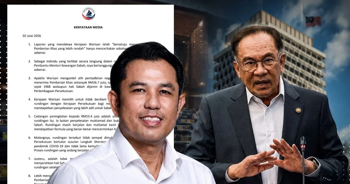WARISAN NAFI DAKWAAN PERNAH SETUJU KADAR PEMBERIAN KHAS LEBIH RENDAH